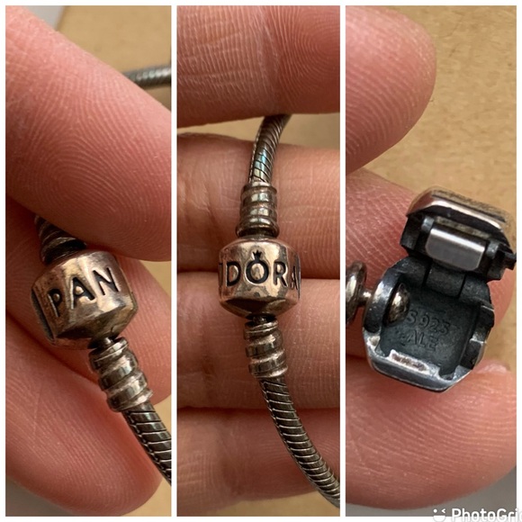 Pandora Snake Chain Moments Bracelet with 10 Silver 925 Charms Jewelry - Picture 16 of 16